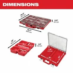 Best reviews of 🔔 Milwaukee PACKOUT 11-Compartment Low-Profile Impact Resistant Portable Small Parts Organizer 🛒 -Deals Tool Storage Store red milwaukee modular tool storage systems 48 22 8431 40 1000