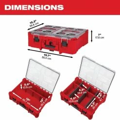 Outlet ✨ Milwaukee PACKOUT 20 in. Deep Organizer with 6 Compartments and Quick Adjust Dividers 🥰 -Deals Tool Storage Store red milwaukee modular tool storage systems 48 22 8432 40 1000