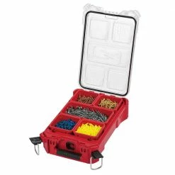 New 💯 Milwaukee PACKOUT 5-Compartments Small Parts Organizer (3-Pack) 😀 -Deals Tool Storage Store red milwaukee modular tool storage systems 48 22 8435x3 66 1000