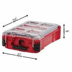 New 💯 Milwaukee PACKOUT 5-Compartments Small Parts Organizer (3-Pack) 😀 -Deals Tool Storage Store red milwaukee modular tool storage systems 48 22 8435x3 77 1000