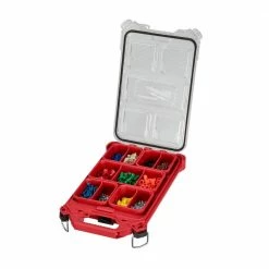 Coupon ⭐ Milwaukee PACKOUT 5-Compartment Low-Profile Compact Small Parts Organizer (5-Pack) ⭐ -Deals Tool Storage Store red milwaukee modular tool storage systems 48 22 8436x5 1d 1000