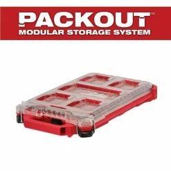 Coupon ⭐ Milwaukee PACKOUT 5-Compartment Low-Profile Compact Small Parts Organizer (5-Pack) ⭐ -Deals Tool Storage Store red milwaukee modular tool storage systems 48 22 8436x5 1f 1000