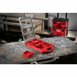 Coupon ⭐ Milwaukee PACKOUT 5-Compartment Low-Profile Compact Small Parts Organizer (5-Pack) ⭐ -Deals Tool Storage Store red milwaukee modular tool storage systems 48 22 8436x5 66 1000