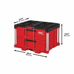 Brand new 🛒 Milwaukee PACKOUT 22 in. 3-Drawer and 2-Drawer 🛒 -Deals Tool Storage Store red milwaukee modular tool storage systems 48 22 8443 8442 76 1000