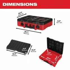 Hot Sale ✔️ Milwaukee PACKOUT 16 in. Portable Modular Tool-Box Case with Customizable Insert ⭐ -Deals Tool Storage Store red milwaukee modular tool storage systems 48 22 8450 40 1000