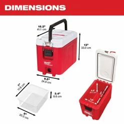 Coupon 💯 Milwaukee PACKOUT 10 in. Red 16 qt. Compact Cooler 👏 -Deals Tool Storage Store red milwaukee modular tool storage systems 48 22 8460 40 1000