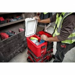Coupon 💯 Milwaukee PACKOUT 10 in. Red 16 qt. Compact Cooler 👏 -Deals Tool Storage Store red milwaukee modular tool storage systems 48 22 8460 76 1000