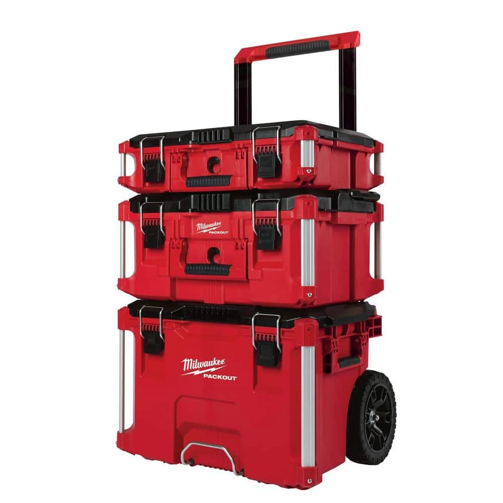 New ๐ Milwaukee PACKOUT 22 in. Rolling Tool Box, 22 in. Large Tool Box and 22 in. Medium Tool Box ๐ฏ 3 New ๐ Milwaukee PACKOUT 22 in. Rolling Tool Box, 22 in. Large Tool Box and 22 in. Medium Tool Box ๐ฏ