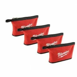Best Pirce 💯 Milwaukee 12 in. Red Zipper Tool Bag (4-Piece) 🧨
