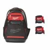 Discount 😍 Milwaukee 10 in. Jobsite 🎒 Backpack with 25 ft. x 1 in. Compact Magnetic Tape Measure (2-Pack) 😉 -Deals Tool Storage Store red milwaukee tool bags 48 22 8200 48 22 0325g 64 1000
