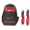 Brand new 👏 Milwaukee Jobsite 🎒 Backpack with Fastback Knives (2-Pack) 💯 -Deals Tool Storage Store red milwaukee tool bags 48 22 8200 48 22 1503 64 1000