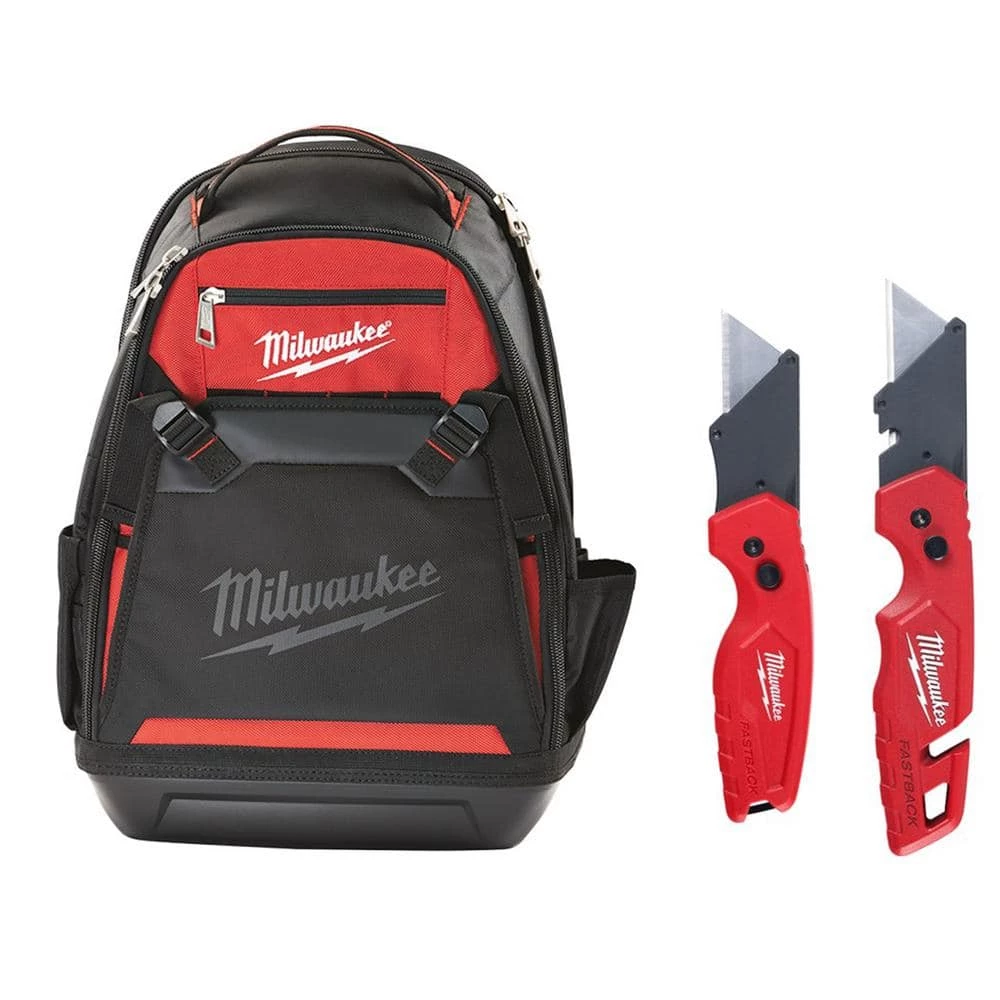 Brand new ๐ Milwaukee Jobsite ๐ Backpack with Fastback Knives (2-Pack) ๐ฏ 3 Brand new ๐ Milwaukee Jobsite ๐ Backpack with Fastback Knives (2-Pack) ๐ฏ