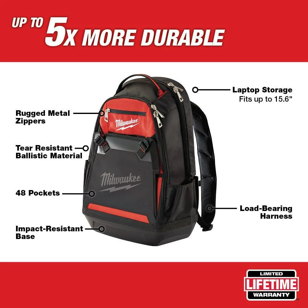 Budget ๐ฏ Milwaukee 10 in. Jobsite ๐ Backpack with FASTBACK 6-In-1 Folding Utility Knife and FASTBACK Compact Folding Utility Knife Set ๐ฅฐ 4 Budget ๐ฏ Milwaukee 10 in. Jobsite ๐ Backpack with FASTBACK 6-In-1 Folding Utility Knife and FASTBACK Compact Folding Utility Knife Set ๐ฅฐ - Image 2