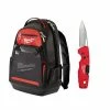 New ✔️ Milwaukee 10 in. Jobsite Tool 🎒 Backpack with Fastback 5-in-1 Folding Knife with 3 in. Blade (2-Piece) 😀 -Deals Tool Storage Store red milwaukee tool bags 48 22 8200 48 22 1540 64 1000