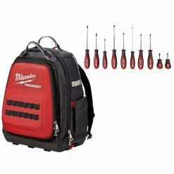 Budget 💯 Milwaukee 15 in. PACKOUT Tool 🎒 Backpack with Screwdriver Set (11-Piece) 😀