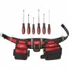 Budget 😉 Milwaukee Adjustable Electricians Work Belt with 6-Piece Screwdriver Set 🥰 -Deals Tool Storage Store red milwaukee tool belts 48 22 8110 48 22 2706 64 1000