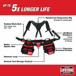 Deals ✨ Milwaukee General Contractor Work Belt with Suspension Rig ❤️ 14 Deals ✨ Milwaukee General Contractor Work Belt with Suspension Rig ❤️ -Deals Tool Storage Store red milwaukee tool belts 48 22 8120 e1 1000