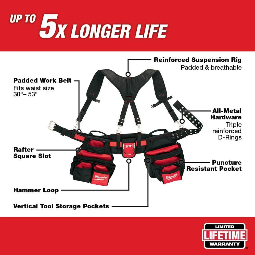 Deals ✨ Milwaukee General Contractor Work Belt with Suspension Rig ❤️ 4 Deals ✨ Milwaukee General Contractor Work Belt with Suspension Rig ❤️ - Image 2