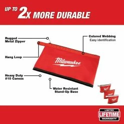 Brand new ✨ Milwaukee 12 in. Zipper Tool Bag in Multi-Color (3-Pack) ✔️ -Deals Tool Storage Store red milwaukee tool belts 48 22 8193 e1 1000