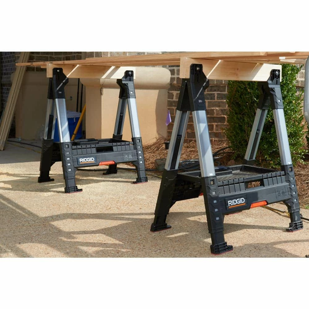 Outlet 👏 RIDGID 32 in. Adjustable Folding Sawhorse 👍 7 Outlet 👏 RIDGID 32 in. Adjustable Folding Sawhorse 👍 - Image 5