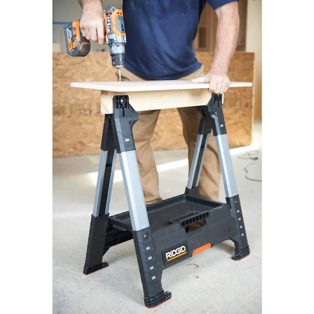 Outlet 👏 RIDGID 32 in. Adjustable Folding Sawhorse 👍 8 Outlet 👏 RIDGID 32 in. Adjustable Folding Sawhorse 👍 - Image 6