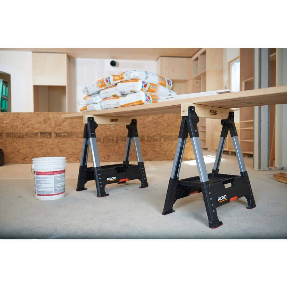 Outlet 👏 RIDGID 32 in. Adjustable Folding Sawhorse 👍 4 Outlet 👏 RIDGID 32 in. Adjustable Folding Sawhorse 👍 - Image 2