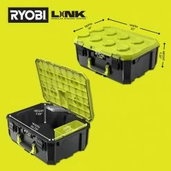 Hot Sale ⭐ RYOBI LINK Medium Tool Box 🥰 -Deals Tool Storage Store ryobi green ryobi modular tool storage systems stm102 a0 1000