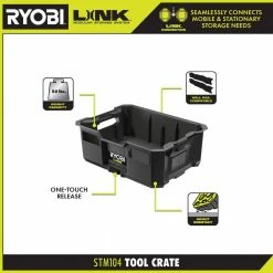 Deals 😀 RYOBI LINK Tool Crate 😀 -Deals Tool Storage Store ryobi green ryobi modular tool storage systems stm104 40 1000