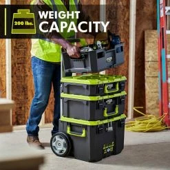 Best deal ✨ RYOBI LINK Rolling Tool Box 🧨 -Deals Tool Storage Store ryobi green ryobi modular tool storage systems stm201 77 1000