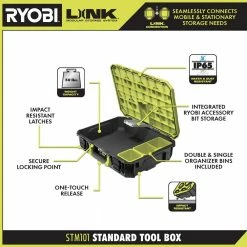 Flash Sale 🌟 RYOBI LINK Rolling Tool Box with LINK Medium Tool Box and LINK Standard Tool Box 😀 -Deals Tool Storage Store ryobi green ryobi modular tool storage systems stm201 stm102 stm101 1d 1000