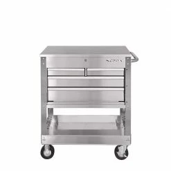 Buy ⌛ Husky 33 in. 4-Drawer Stainless Steel Mechanics Cart ❤️ -Deals Tool Storage Store stainless steel tool carts houc3304jx1 1f 1000