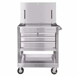 Buy ⌛ Husky 33 in. 4-Drawer Stainless Steel Mechanics Cart ❤️ -Deals Tool Storage Store stainless steel tool carts houc3304jx1 4f 1000