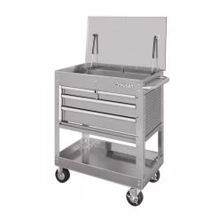 Buy ⌛ Husky 33 in. 4-Drawer Stainless Steel Mechanics Cart ❤️ -Deals Tool Storage Store stainless steel tool carts houc3304jx1 c3 1000