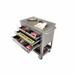 Buy ⌛ Husky 33 in. 4-Drawer Stainless Steel Mechanics Cart ❤️ -Deals Tool Storage Store stainless steel tool carts houc3304jx1 d4 1000