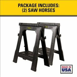 New ❤️ Stanley 31 in. Folding Sawhorse (2-Pack) ✨ 12 New ❤️ Stanley 31 in. Folding Sawhorse (2-Pack) ✨ -Deals Tool Storage Store stanley saw horses 060864r 40 1000