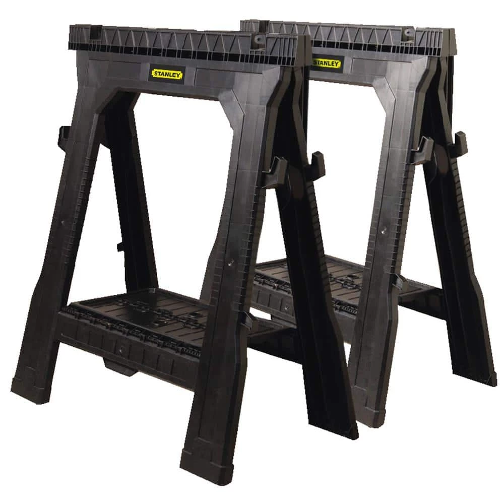 New ❤️ Stanley 31 in. Folding Sawhorse (2-Pack) ✨ 3 New ❤️ Stanley 31 in. Folding Sawhorse (2-Pack) ✨