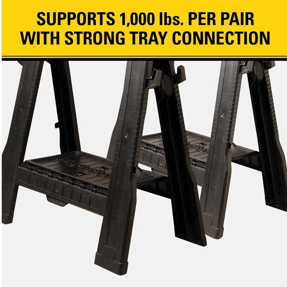 New ❤️ Stanley 31 in. Folding Sawhorse (2-Pack) ✨ 6 New ❤️ Stanley 31 in. Folding Sawhorse (2-Pack) ✨ - Image 4