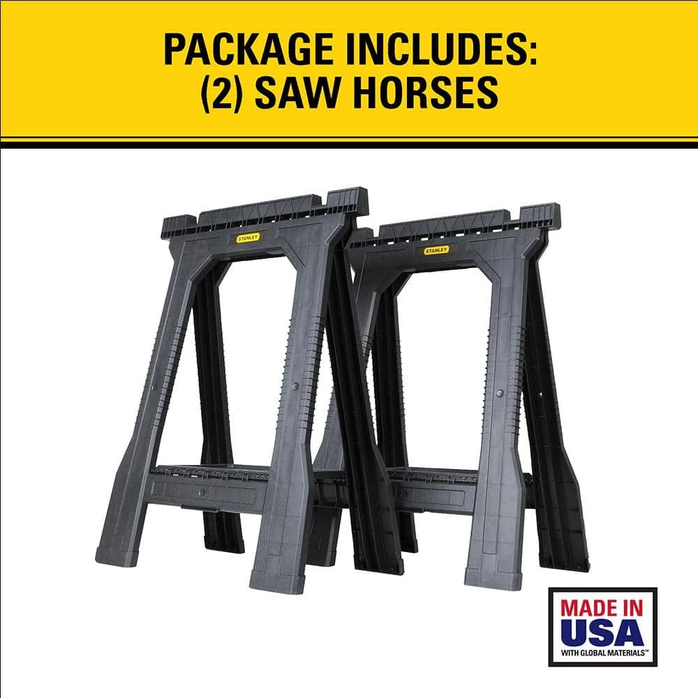 Outlet 😉 Stanley 22 in. Folding Sawhorse (2-Pack) 😍 5 Outlet 😉 Stanley 22 in. Folding Sawhorse (2-Pack) 😍 - Image 3