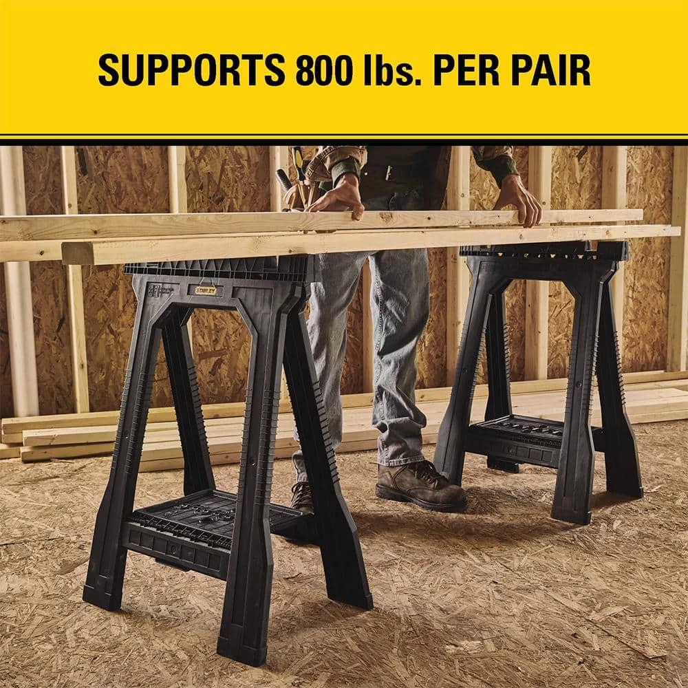 Outlet 😉 Stanley 22 in. Folding Sawhorse (2-Pack) 😍 6 Outlet 😉 Stanley 22 in. Folding Sawhorse (2-Pack) 😍 - Image 4