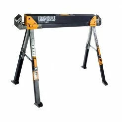 Best Pirce 🔥 TOUGHBUILT 39.9" to 45.9"W x 25" to 32"H C700 Adjustable Sawhorse and Jobsite Table with 1300 lb capacity ✔️