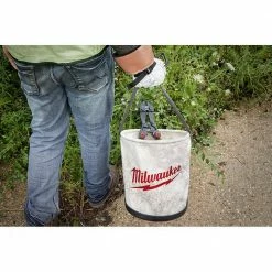 Best deal ❤️ Milwaukee 12 in. Canvas Utility Bucket Tool Bag 🎁 -Deals Tool Storage Store white black milwaukee tool bags 48 22 8271 fa 1000