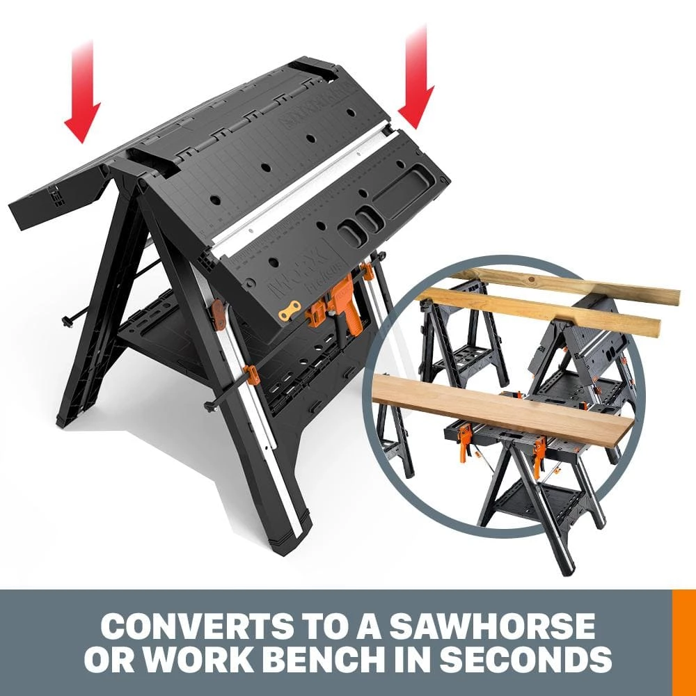 Cheap ๐ฅฐ Worx Pegasus Multi-Function Work Table and Sawhorse with Quick Clamps and Holding Pegs ๐ 8 Cheap ๐ฅฐ Worx Pegasus Multi-Function Work Table and Sawhorse with Quick Clamps and Holding Pegs ๐ - Image 6