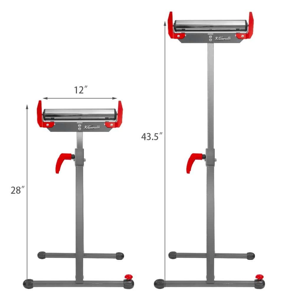 Cheap ✨ XtremepowerUS 28 in. H x 17.5 in. W Folding Roller Stand Saw Horse Height Adjustable 250 lbs. Load Capacity -Grey ✨ 4 Cheap ✨ XtremepowerUS 28 in. H x 17.5 in. W Folding Roller Stand Saw Horse Height Adjustable 250 lbs. Load Capacity -Grey ✨ - Image 2